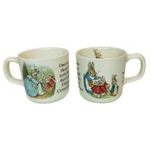 Wedgwood of Etruria Barlaston Beatrix Potter Peter Rabbit 2 Child’s Mug Rabbits - £36.63 GBP