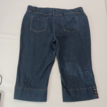 Style & Co. Women's Blue Cotton Blend Denim High Capri Jeans Size 24W (44×19) image 15