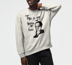 Wednesday Addams This Is My Happy Face Pullover Sweatshirt - £26.72 GBP