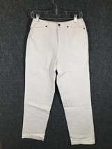 Crazy Horse Jeans Womens Size 6 White Stretchy Straight Leg By Liz Claiborne - £9.66 GBP