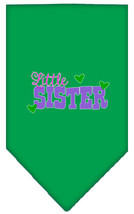 Little Sister Screen Print Bandana Emerald Green Size Large - £9.11 GBP
