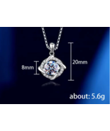 Sparkling Round CZ Diamond Pendant Necklace for Wedding &amp; Party - $26.99