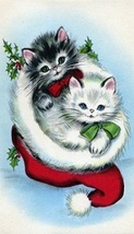 Meowy Christmas - Cat Fridge Magnet #32 - £14.34 GBP