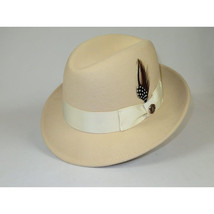 Men Bruno Capelo Hat Australian Wool Crushable Center Dent CHICAGO CH304 Bone image 2