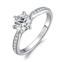 Moissanite GRA 1ct 1.5ct 2ct 3ct Round S925 Sterling Silver Wedding Engagement R - £52.14 GBP