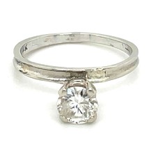 5/8 ct Diamond Engagement Ring REAL SOLID 14 k White Gold 1.7 g Size 5.5 - £1,613.69 GBP