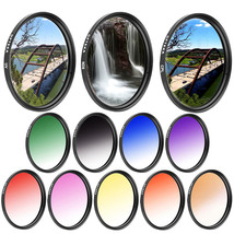 Opteka 58mm 9PC Color + 3PC filter Kit for Canon EOS T7i w/ 18-55mm IS STM Lens - £43.48 GBP