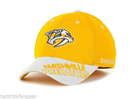 Nashville Predators Reebok MO76Z NHL Pro Shape Hockey Practice Cap Hat  S/M - £15.14 GBP