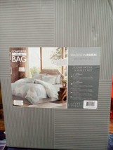 Madison Park Essentials 9pc. Queen Comforter &amp; Sheet Set. Circular Aqua. 677bp - £49.20 GBP