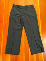 Womens Faconnable Gray Stretch Wool Pants Size 10 - Tab Front, 28&quot; Inseam - $19.00