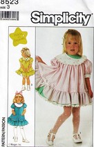 Child&#39;s DRESS Vintage 1988 Simplicity Pattern 8523 Size 3 UNCUT - £11.80 GBP
