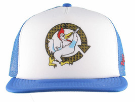 LRG Lifted House of Research Smoking Rooster Blue White Baseball Snapback Hat - £10.41 GBP