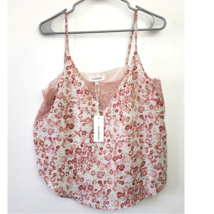 Nordstrom Heartloom Cami Slip Tank Top Pink Floral Lace Size Medium NEW - £19.69 GBP
