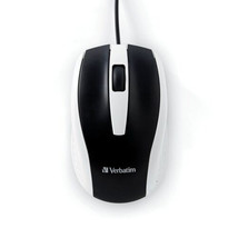 Verbatim Bravo Corded Notebook Optical Mouse White - $391.83 MXN