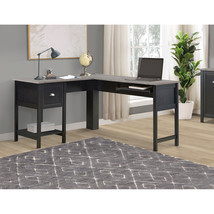 Saint Birch 56 in. Ansel L-Desk with Keyboard Pullout Tray Black - $6,047.60 MXN