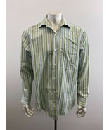 Banana Republic Men&#39;s Button Up Dress Shirt Size 16-16.5 Green Striped C... - $148.14 MXN
