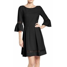 Eliza J Bell Sleeve Fit And Flare Black Stretch Mini Dress With Pockets ... - $40.99