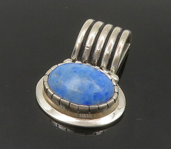 CAROL FELLEY 925 Silver - Vintage Cabochon Cut Lapis Lazuli Pendant - PT19839 - £89.08 GBP