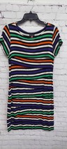 Vince Camuto Womens Medium Dress Purple Orange Short Sleeve Lagenlook St... - $19.79