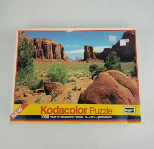 Primary image for 1989 Rose Art KODACOLOR 1000 Piece Jigsaw Puzzle Monument Valley, AZ - Complete