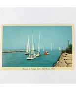 Vintage Post Card Portage River Port Clinton Oh Lake Erie Speedboat Sail... - $141.04 MXN