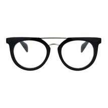 Designer Fashion Clear Lens Glasses Round Flat Metal Top Bridge UV 400 - £8.75 GBP