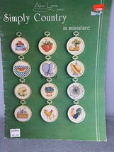 Alma Lynne &quot;Simply Country&quot; In Miniature Cross-Stitch Pattern Book - $5.18