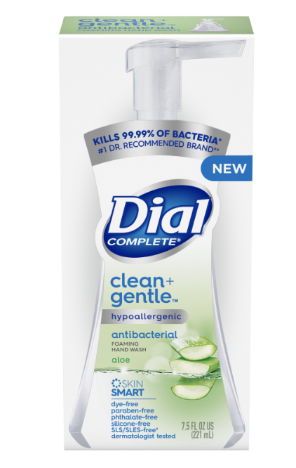 Dial Antibacterial &amp; Sensitive, Foaming Hand Wash, Aloe Scent, 7.5 fl oz - $6.79