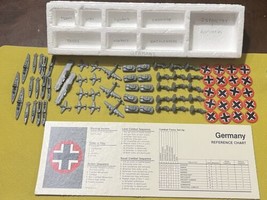 Axis &amp; Allies Board Game Replacement Pieces Germany Set 74 Pcs + Chart +Box - £20.50 GBP
