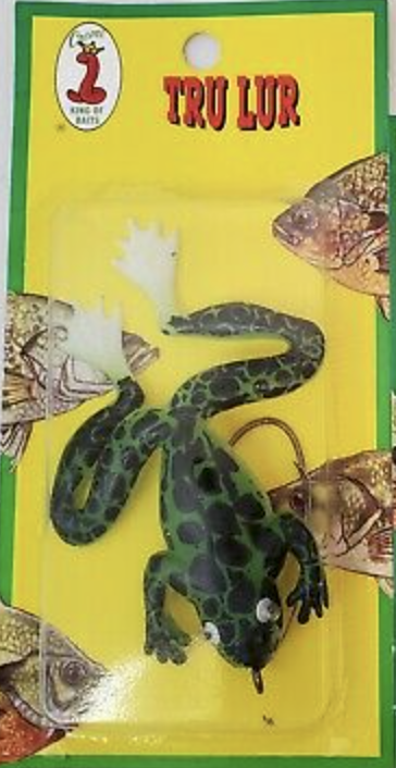 Creme Lure 4&quot; Tru-Lur Lifelike Weedless Bass Fishing Lure, Green Frog - $4.29