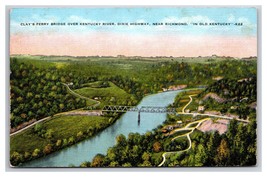 Clay&#39;s Ferry Bridge Dixie Highway Richmond Kentucky KY UNP Linen Postcard XA2 - $4.90