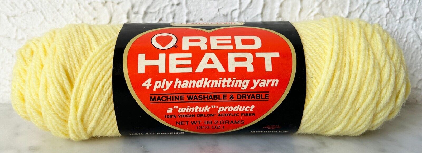 Vintage Red Heart Wintuk Orlon Acrylic 4 Ply Yarn - 1 Skein Maize #261 - $7.55