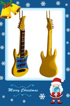 **GREAT GIFT**Musical Instrument Christmas Ornament Yellow Electric Guitar - $7.99