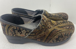 Dansko Vegan Clogs Shoes Closed Toe Womens 10.5 11 41 Tapestry Floral - $22.77