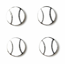 White Baseball Tuxedo Shirt Studs - $13.73