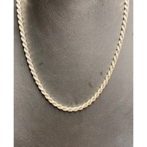 MEN&#39;S ITALIAN 925 STERLING SILVER ROPE CHAIN NECKLACE SKY - $3,792.99 MXN