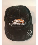 Harley Davidson Screamin Eagle Rhinestone Shield Black Orange Hat Cap La... - £19.65 GBP