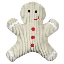 Dog Toys Scented Gingerbread Man Cookie Plush 7&quot; Squeaker Holiday Play Pet Gift - £7.85 GBP