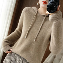 New Autumn Winter Women Sweater Cashmere Pullover Hooded Collar Casual K... - $20.99