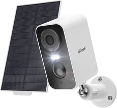 Iegeek Solar Security Cameras Wireless Outdoor With Solar Panel, 2K Wifi - £44.81 GBP