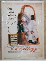 Repro Ad 1910 Kellogg&#39;s Toasted Corn Flakes Cereal Advertising Ad Baby i... - $19.79