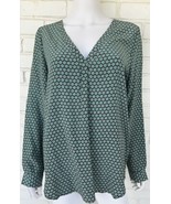 JOIE 100% Silk Printed Blouse Tunic Shirt Top Aqua Tiles Size Medium - $47.36