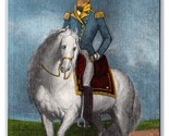 Andrew Jackson Portrait on Horse Hermitage Nashville TN UNP Linen Postca... - $2.92