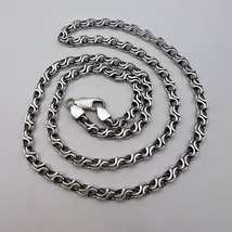 Fine Vintage Sterling Silver 925 Men&#39;s Jewelry Chain Necklace Marked 20.... - $139.00