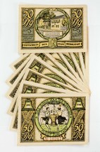 1922 Rudolstadt Notgeld 10pc&quot; Anno 1799 CM Serie Alemán 50 Pfennig Notas - $99.00