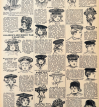 1901 Caps Toques Tam Reproduction Advertisement Sears Fashion Clothing D... - $19.99