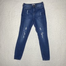 So High Rise Ultimate Jegging Jean Womens 7 Skinny Stretch Blue Denim Pant 28x28 - £7.40 GBP