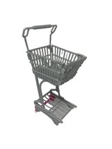 Barbie Shopping Cart Gray Plastic 7.5 inch - $7.16