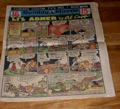 Li&#39;l Abner Joe Palooka Comic Strip Newspaper Vintage 1954 Al Capp Sunday Mirror - £40.08 GBP