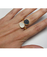 Marz Gems Gold Plated Sterl. Silver Black & White Druzy Gemstone Adjusta... - €74,87 EUR Marz Gems Gold Plated Sterl. Silver Black & White Druzy Gemstone Adjusta... - €74,87 EUR